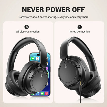 OneOdio SuperEQ V16 Wireless Bluetooth 5.3 Headphones – 40mm Driver, 90Hrs Playtime, Over-Ear Hi-Fi Sound Headset