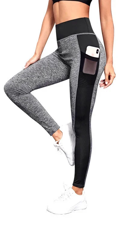 🏋️‍♀️ Women’s Gym Leggings – Pocketed Yoga Pants, Stretchy Fitness Running Tights, Plus-Size Sportswear