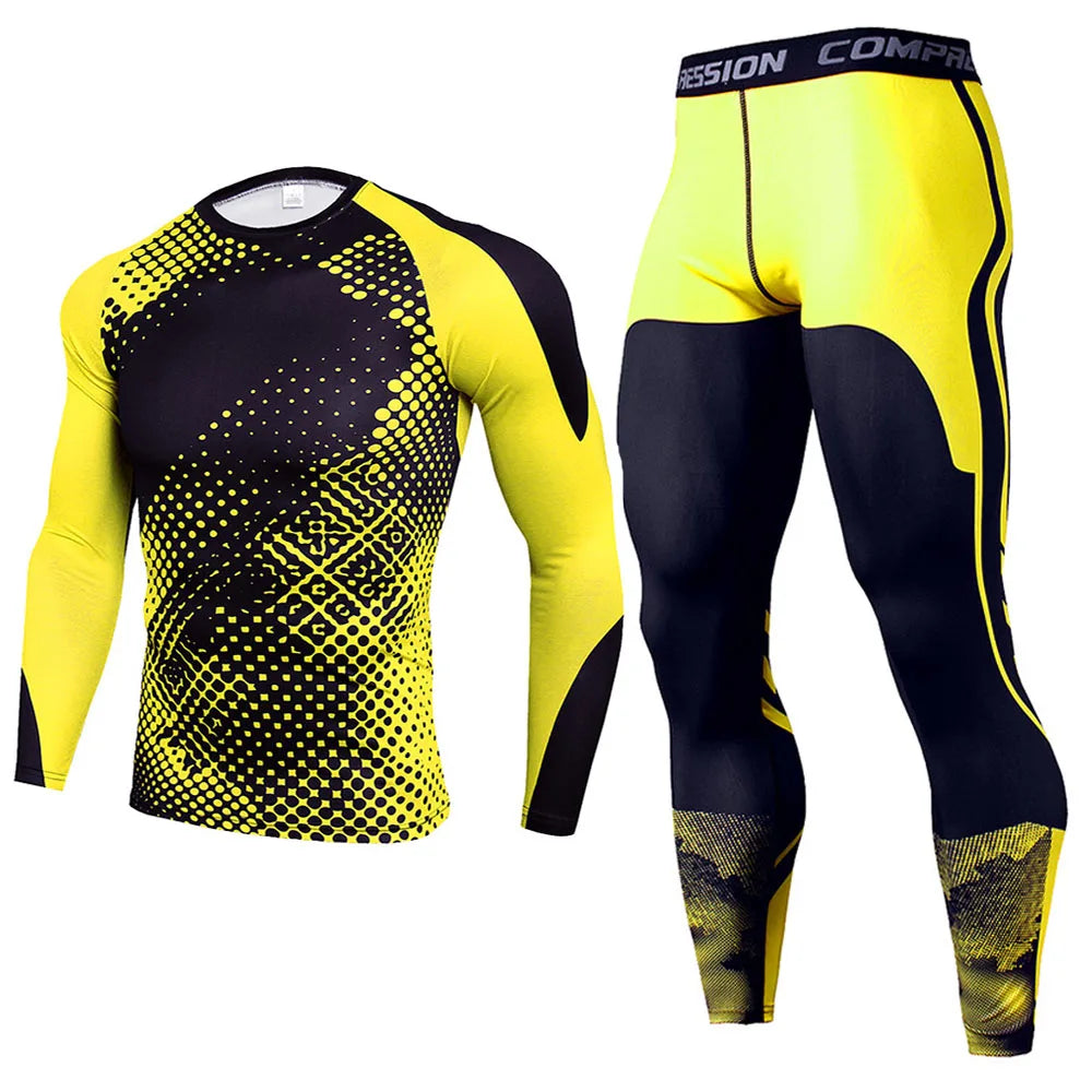 Men's Compression Sportswear Set - Gym Workout, Running, and Fitness Tracksuit