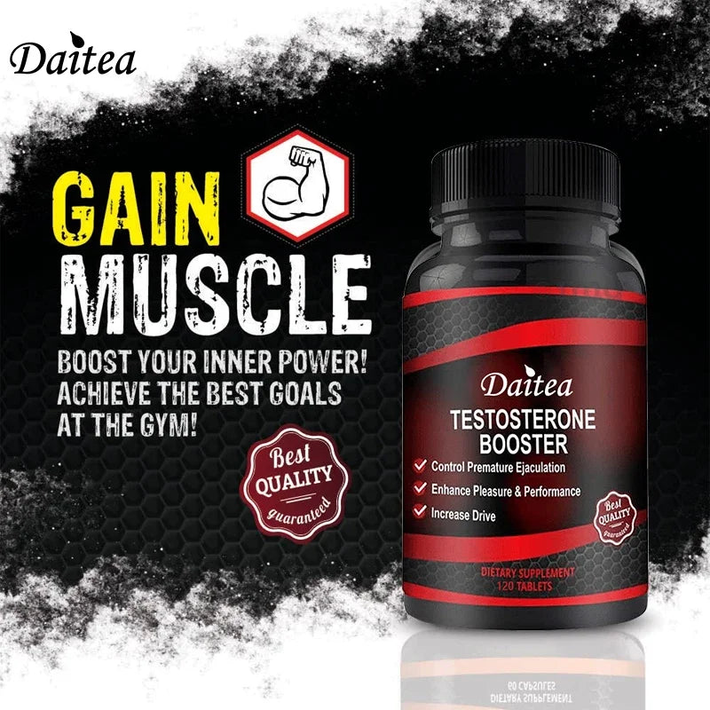 Strongest Testosterone Booster - Enhance Strength, Stamina, and Energy for Muscle Growth and Performance