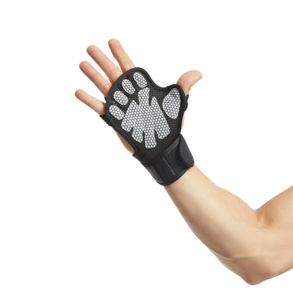 (S-XL)Training Sport Gloves Men Women Workout Gloves Fitness Body Building Weightlifting Gym Hand Wrist Palm Protector Gloves