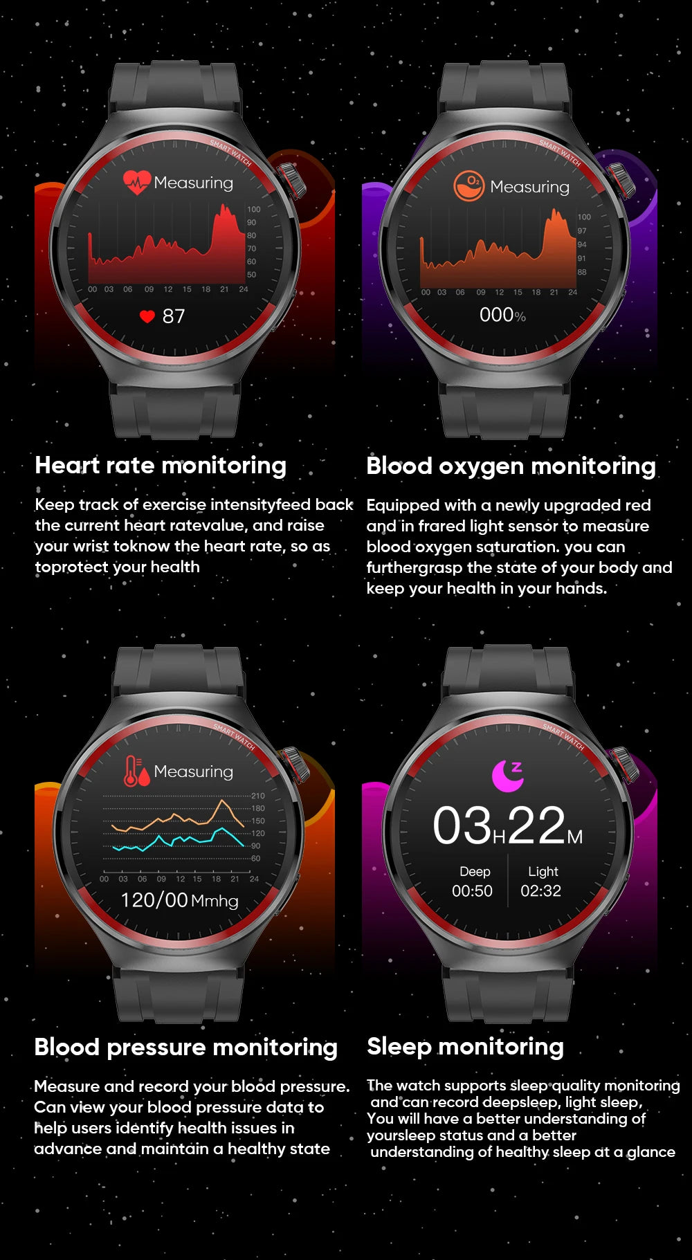 🔥 2024 AMOLED Smart Watch – 1.43" Full Touch Screen, Heart Rate & Blood Pressure Monitor, 21 Sports Modes, Waterproof Fitness Tracker 🚀